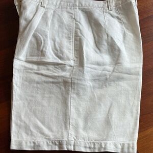 Vintage Liz Claiborne White Linen/Cotton Blend Shorts